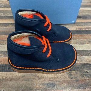 Brand new toddler size 5 or EU size 21 shoes. Deep blue/black real leather.